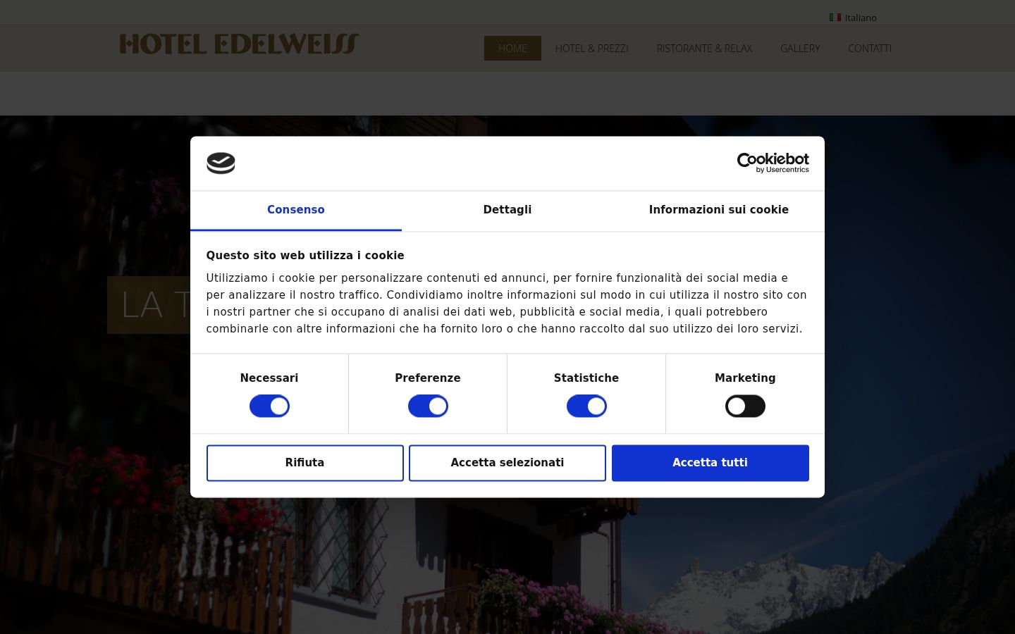 Zrzut ekranu banera zgody wyświetlanego przed jakąkolwiek interakcją