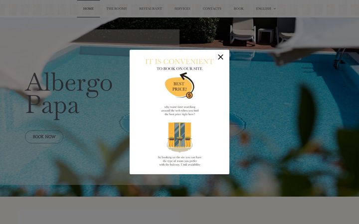 Capture d'écran de albergo-papa.com