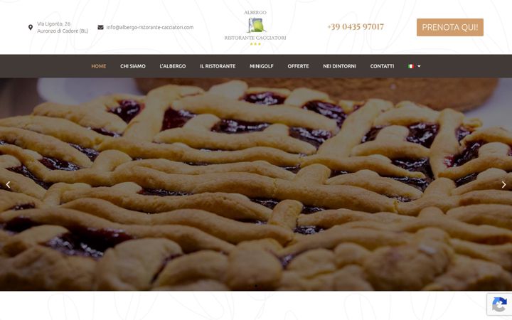 Capture d'écran de albergo-ristorante-cacciatori.com