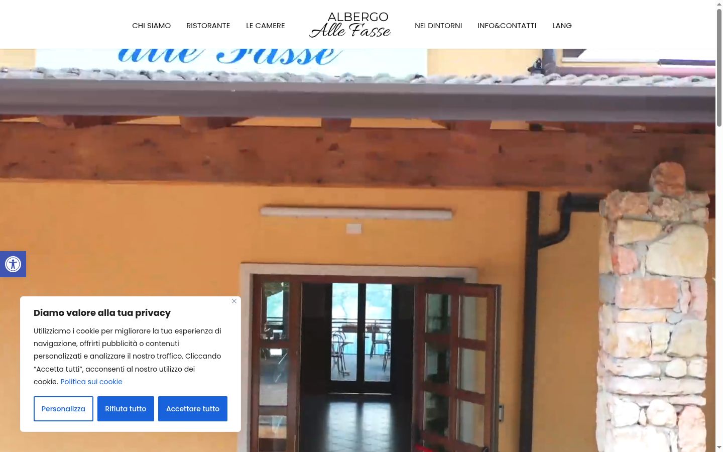 Ekrānuzņēmums ar piekrišanas baneri, kas tika rādīts pirms jebkādas mijiedarbības