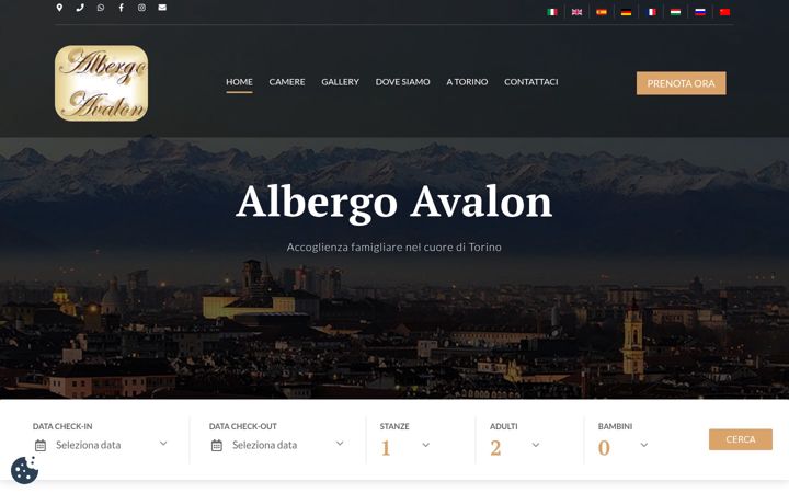 Screenshot of albergoavalon.com