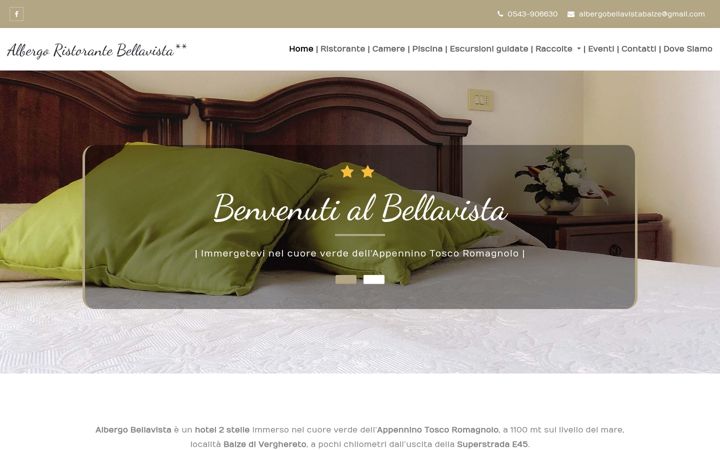 Screenshot of albergobellavistabalze.com