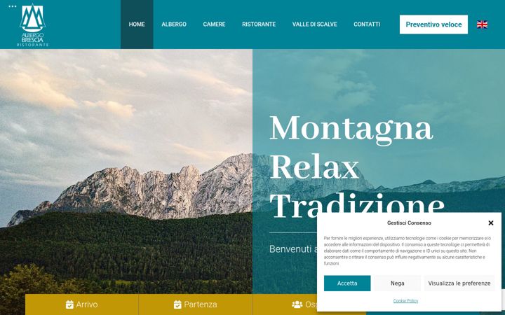 Screenshot of albergobresciavilminore.it