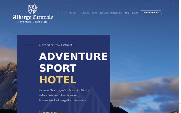 Képernyőkép: albergocentralecanazei.it