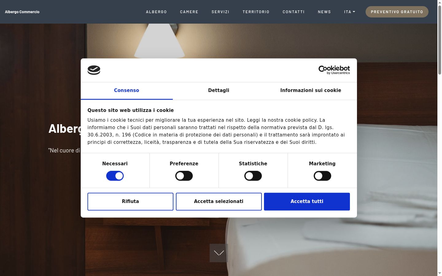 Sutikimo reklamjuostės, rodytos prieš bet kokią sąveiką, ekrano kopija