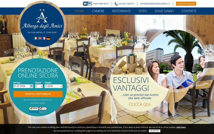 Screenshot of albergodegliamici.it