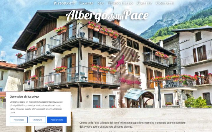 Screenshot of albergodellapace.com
