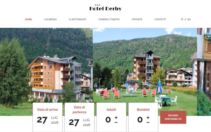 Képernyőkép: albergoderby.it