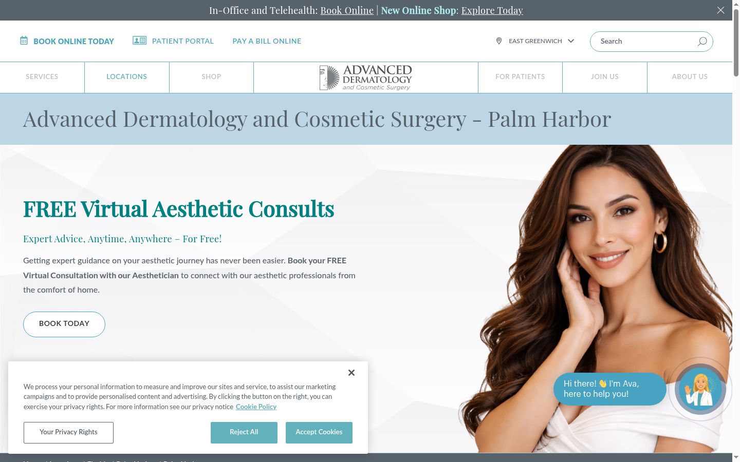 Capture d'écran de la bannière de consentement affichée avant toute interaction