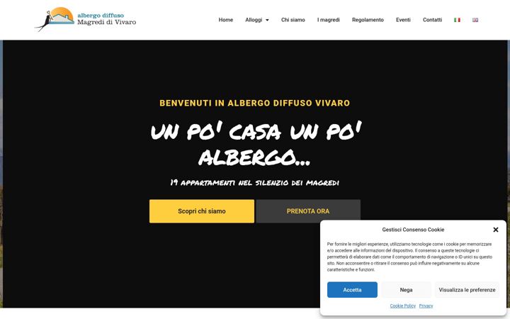 Screenshot of albergodiffusovivaro.it
