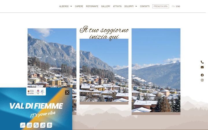Screenshot of albergodolomiticavalese.it
