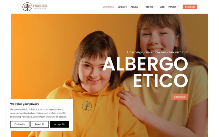 Screenshot of albergoetico.it