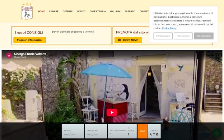 Screenshot von albergoetruria.it