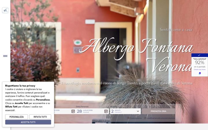 Screenshot του albergofontana.com