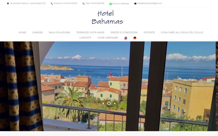 Screenshot of albergoisoladelgiglio.com