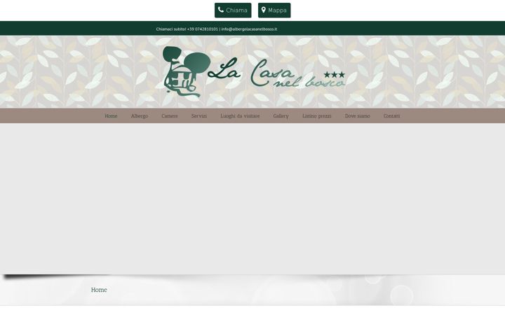 Screenshot of albergolacasanelbosco.it