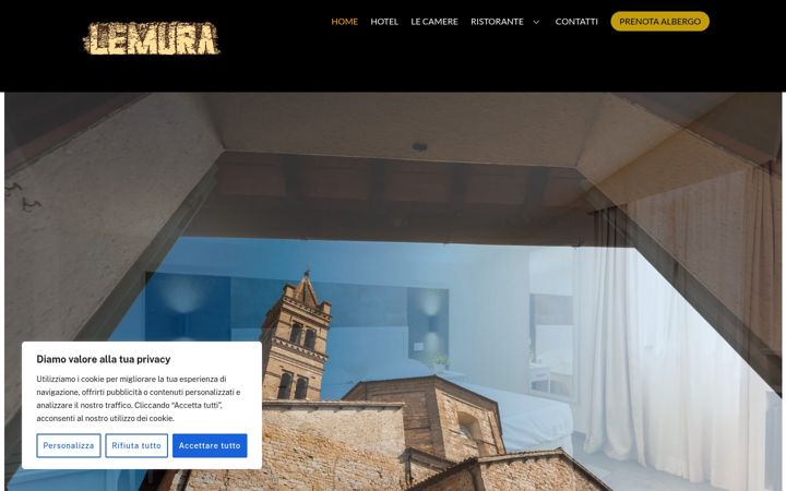 Screenshot of albergolemura.com