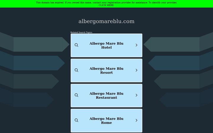 Screenshot of albergomareblu.com
