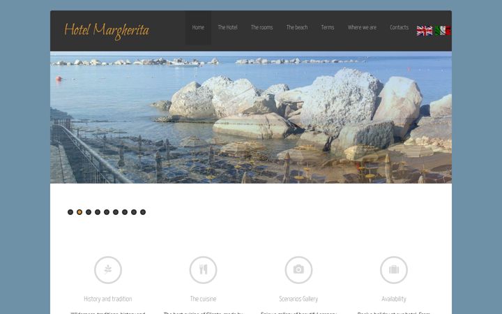 Screenshot of albergomargherita-pioppi.com