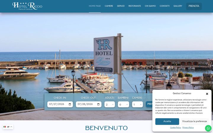 Screenshot of albergoriccio.it