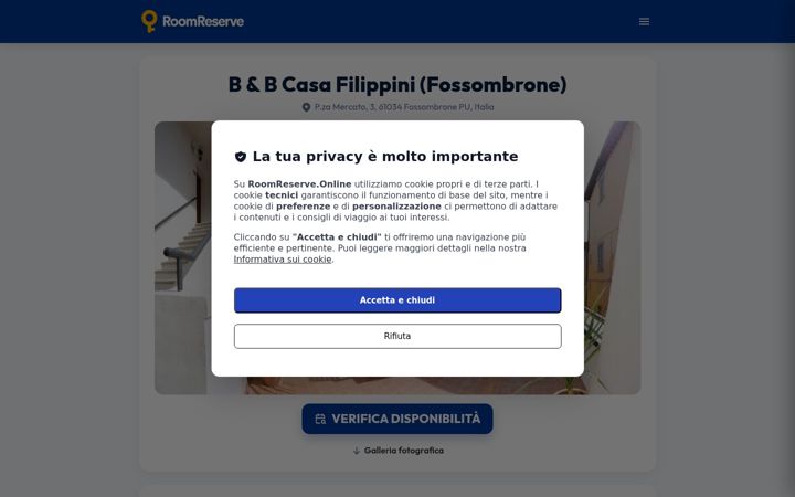 Screenshot of albergoristorantedamarcoeredi-fossombrone.it
