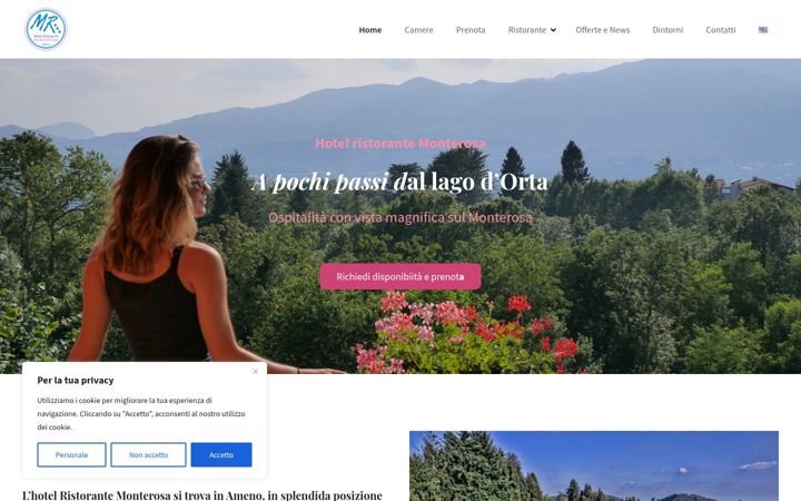 Screenshot ta' albergoristorantemonterosa.com
