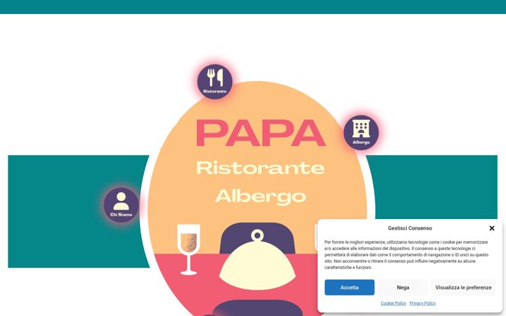 Screenshot of albergoristorantepapa.it