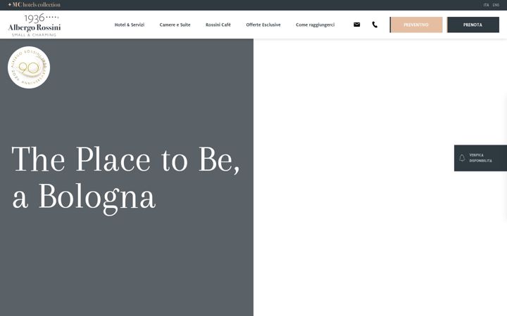 Screenshot of albergorossini.com