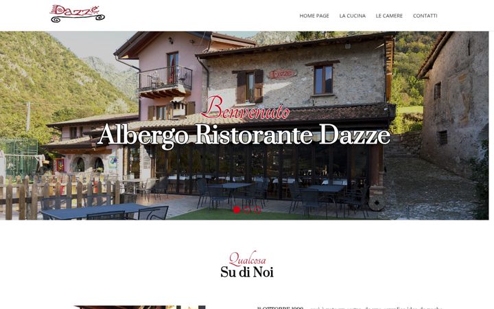 Screenshot of albergotrattoriadazze.com