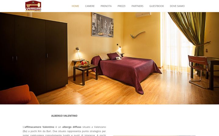 Screenshot ta' albergovalentino.com