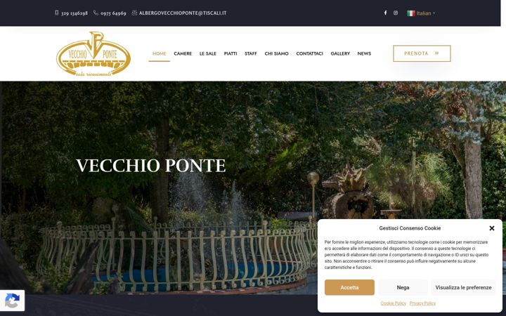 Posnetek zaslona albergovecchioponte.it