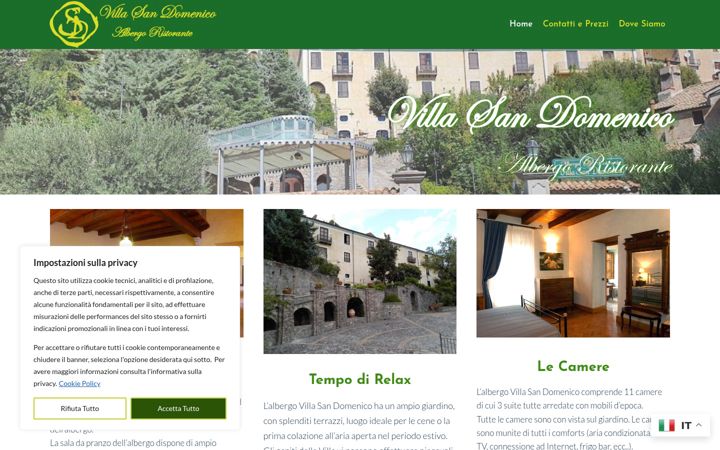 Skjermbilde av albergovillasandomenico.it