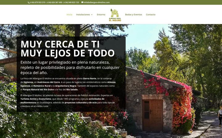 Screenshot of albergue-elmolino.com