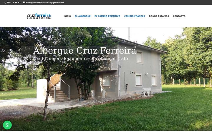 Captura de ecrã de alberguecruzferreira.com