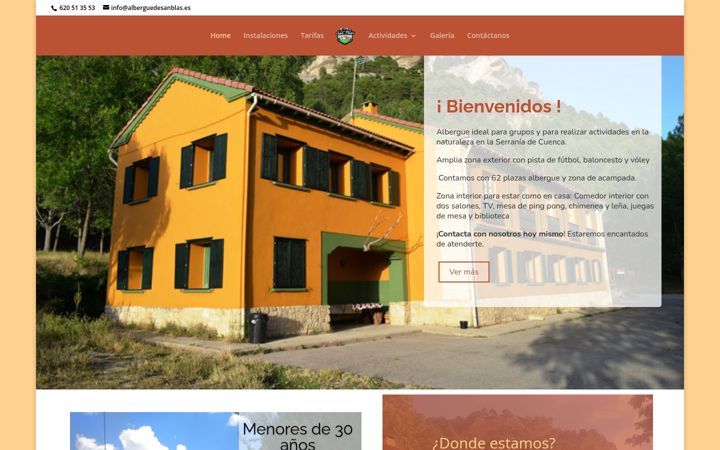 Screenshot of alberguedesanblas.es