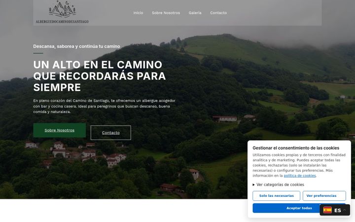 Screenshot of alberguedocaminodesantiago.com