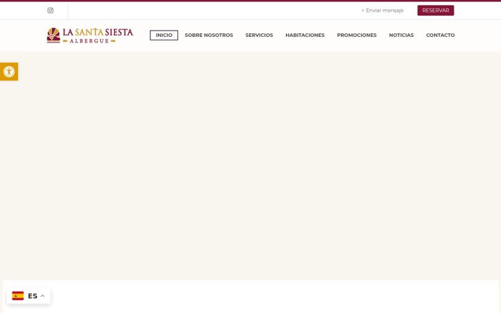 Екранна снимка на alberguelasantasiesta.com