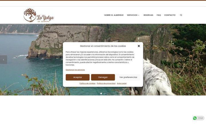 Screenshot of alberguelayalga.com