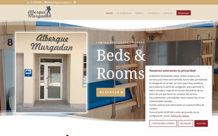 Screenshot of alberguemurgadan.es