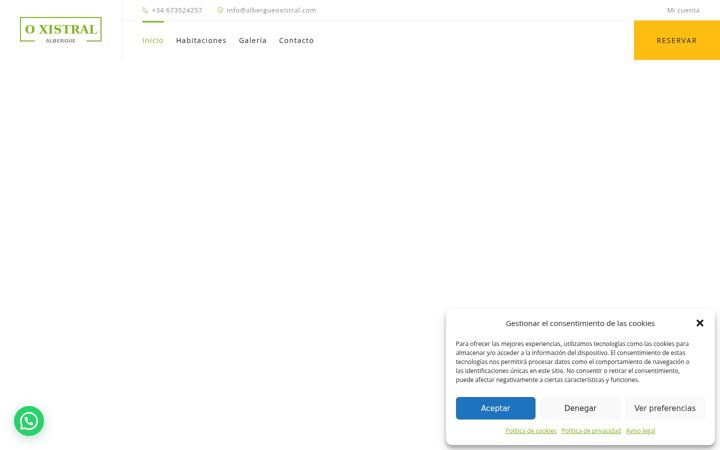 Capture d'écran de albergueoxistral.com