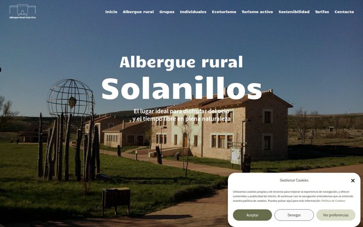 Skjámynd af albergueruralsolanillos.com