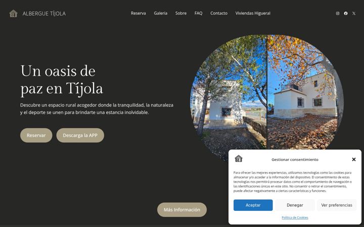 Screenshot of alberguetijola.es