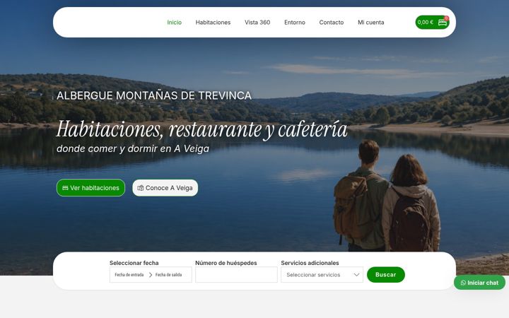 Screenshot of alberguetrevinca.com