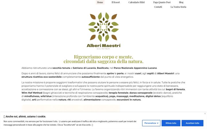 Snímek obrazovky alberimaestri.eu