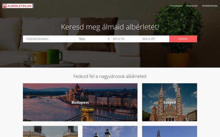 Screenshot of alberletek.hu