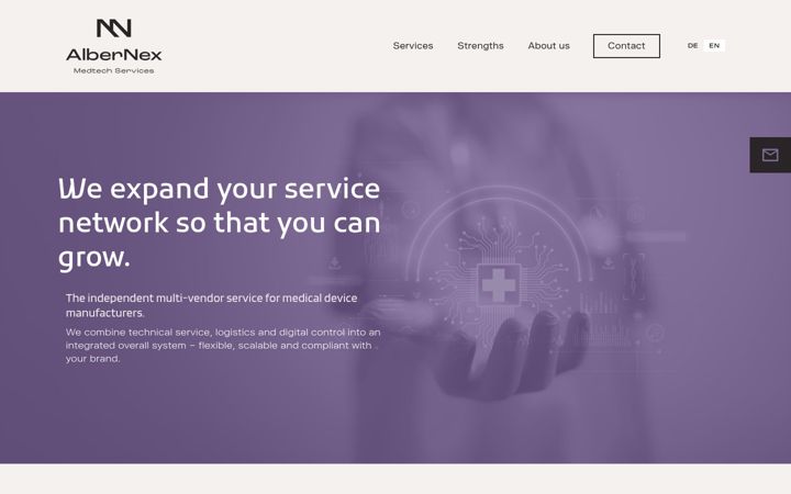 Screenshot of albernex.com