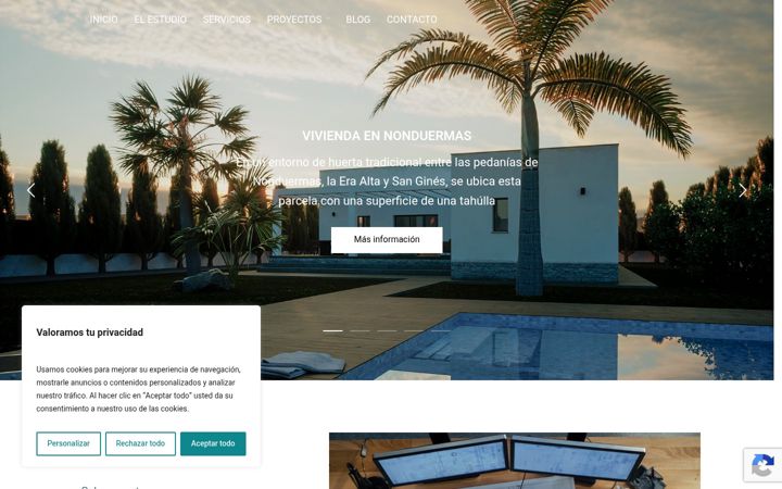 Screenshot of alberoarquitectos.es