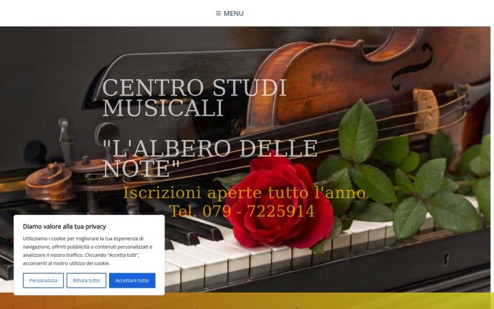 Zrzut ekranu alberodellenote.com