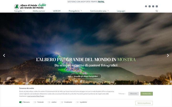 Screenshot of alberodigubbio.com