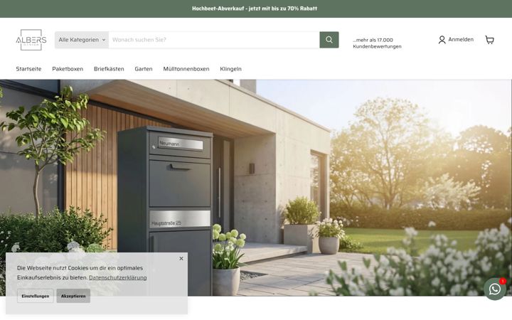 Posnetek zaslona albersdesign.eu
